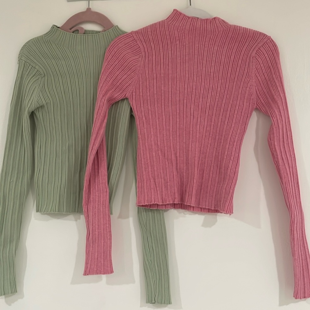 2 long sleeve Zara girls top